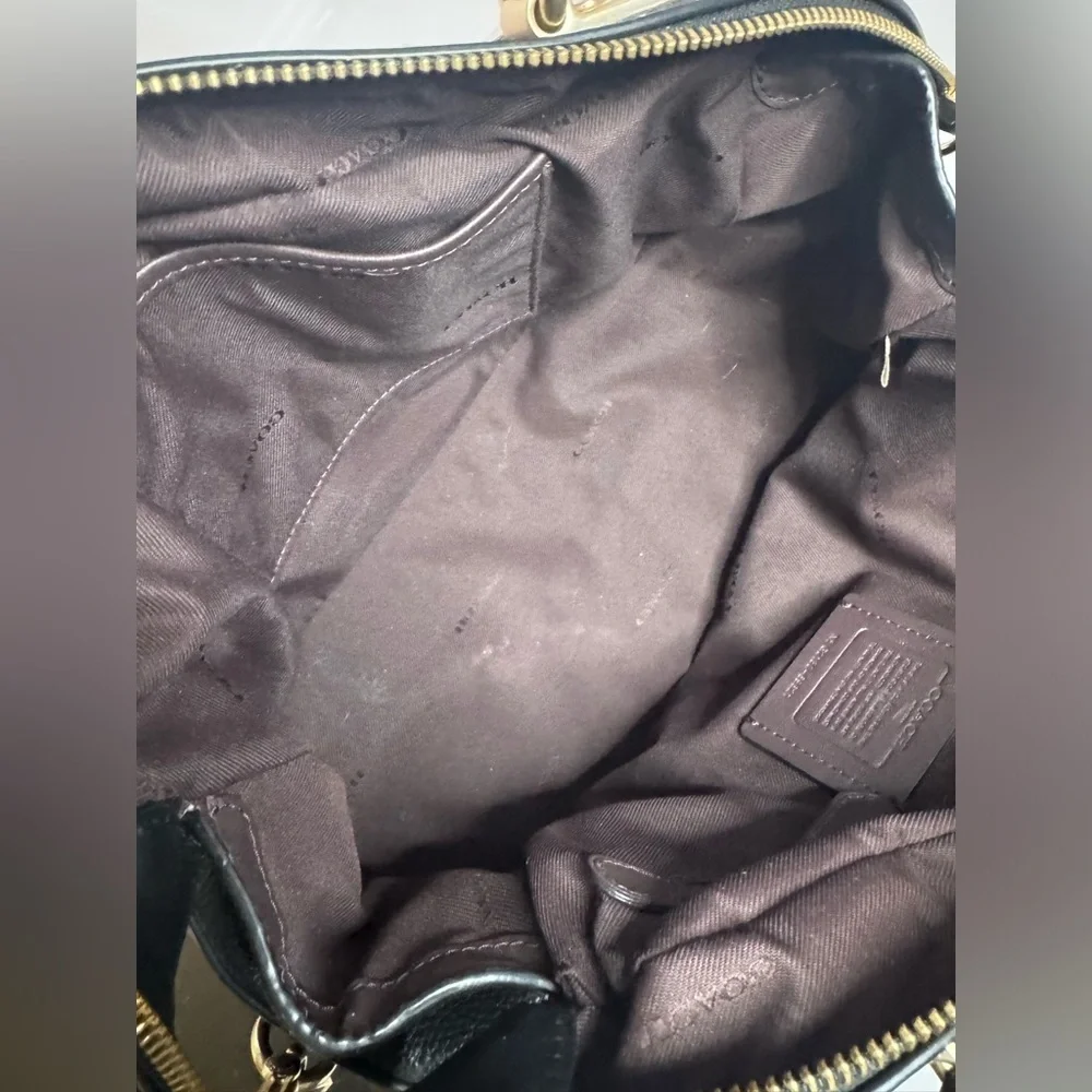 #215 Coach Lane Black Leather Satchel - Picture 16 of 16